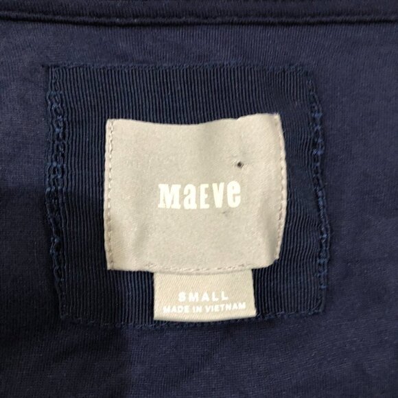 Maeve Blue and White Faux Body Wrap Striped Column Dress Anthropologie Sz Small - Picture 4 of 10